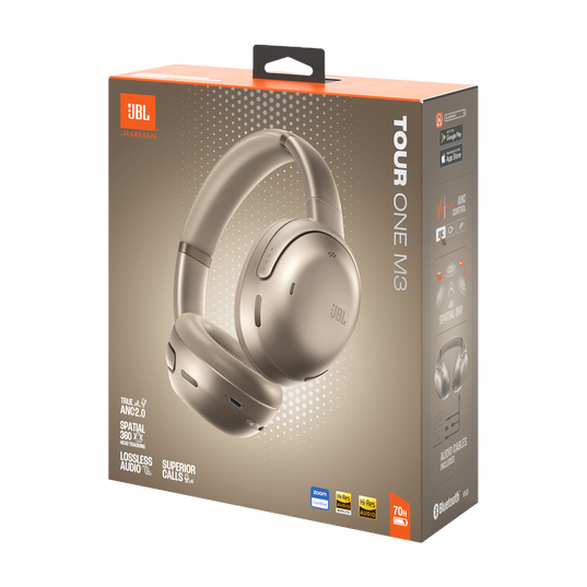 JBL Tour One M3 - Latte - Wireless over-ear Noise Cancelling headphones - Detailshot 15